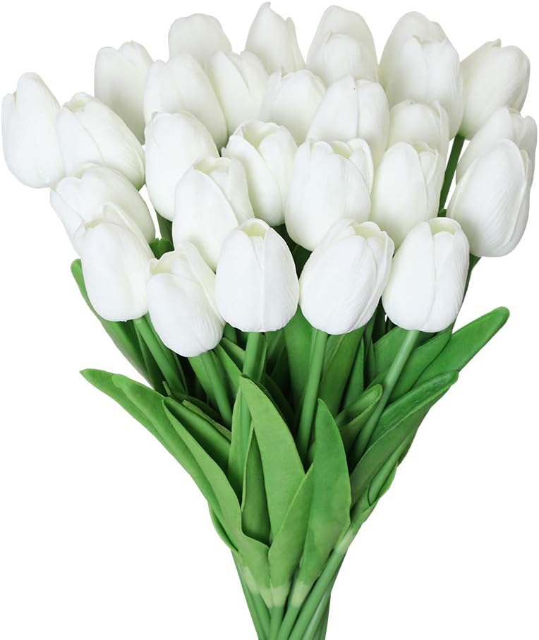 Artificial Tulips – Realistic Faux Tulip Bouquets for Vase & Home Décor