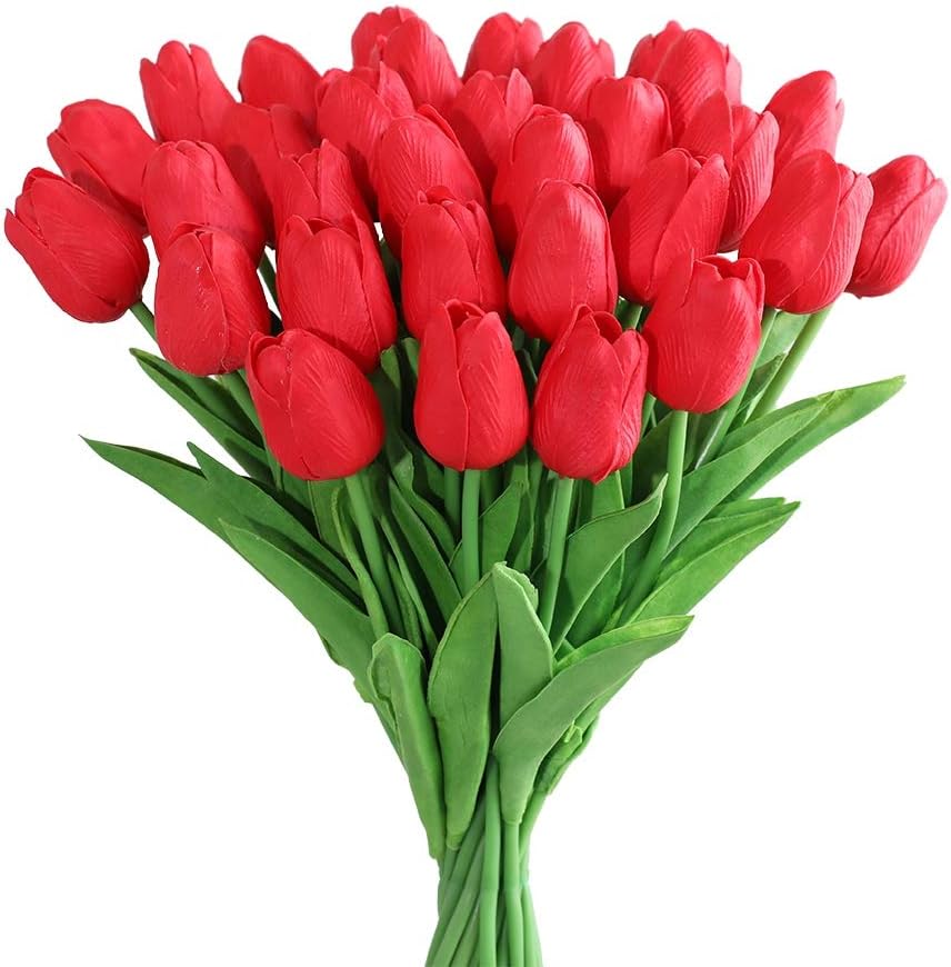 Artificial Tulips – Realistic Faux Tulip Bouquets for Vase & Home Décor