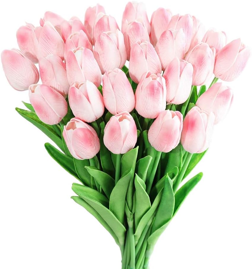 Artificial Tulips – Realistic Faux Tulip Bouquets for Vase & Home Décor