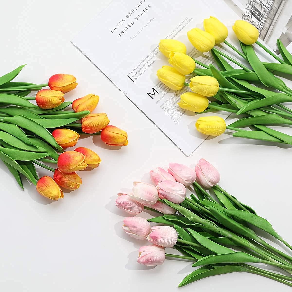 Artificial Tulips – Realistic Faux Tulip Bouquets for Vase & Home Décor