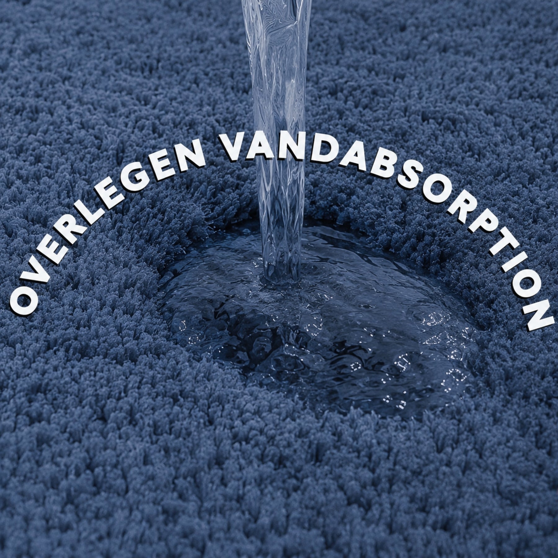 Blød Badeværelsesmåtte med Skridsikker Bund – Absorberende Bademåtte til Badeværelse, Toilet & Bruseniche