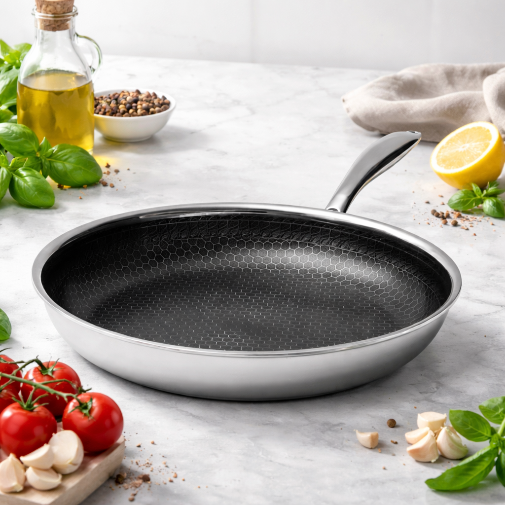 Hybrid Stainless Steel Frying Pan - PFAS & PTFE-Free Non-Stick Frying Pan