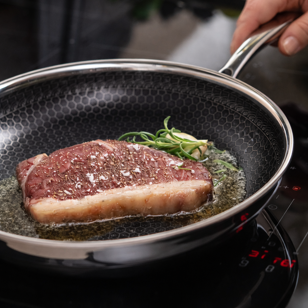 Hybrid Stainless Steel Frying Pan - PFAS & PTFE-Free Non-Stick Frying Pan