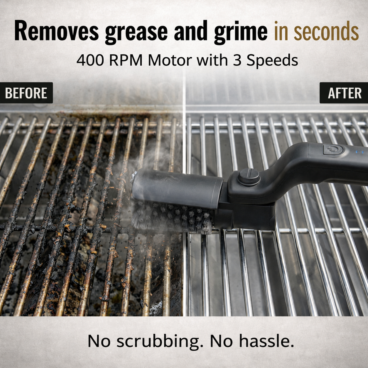 Electric BBQ Grill Brush – Cordless Grill Cleaner for BBQ & Outdoor Cleaning
