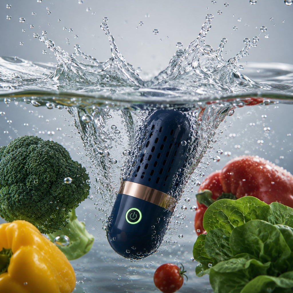 Fruit & Vegetable Cleaner – Rechargeable Produce Cleaning Device for Fruit, Vegetables & Kitchen Tools