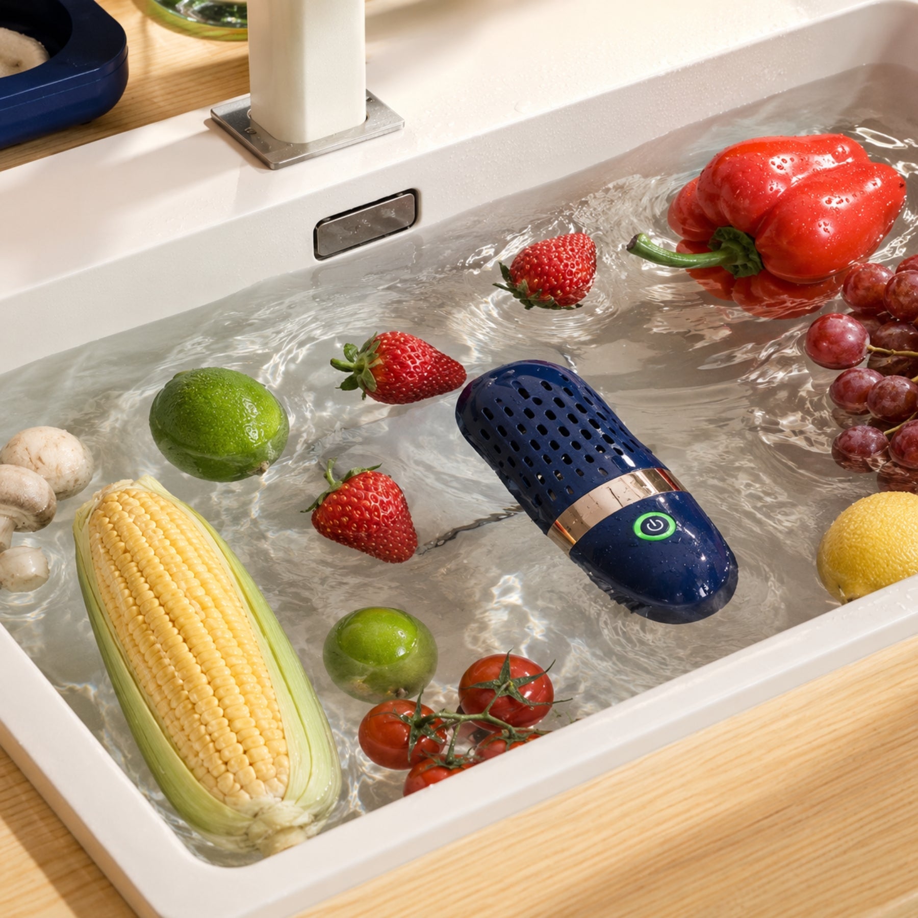 Fruit & Vegetable Cleaner – Rechargeable Produce Cleaning Device for Fruit, Vegetables & Kitchen Tools