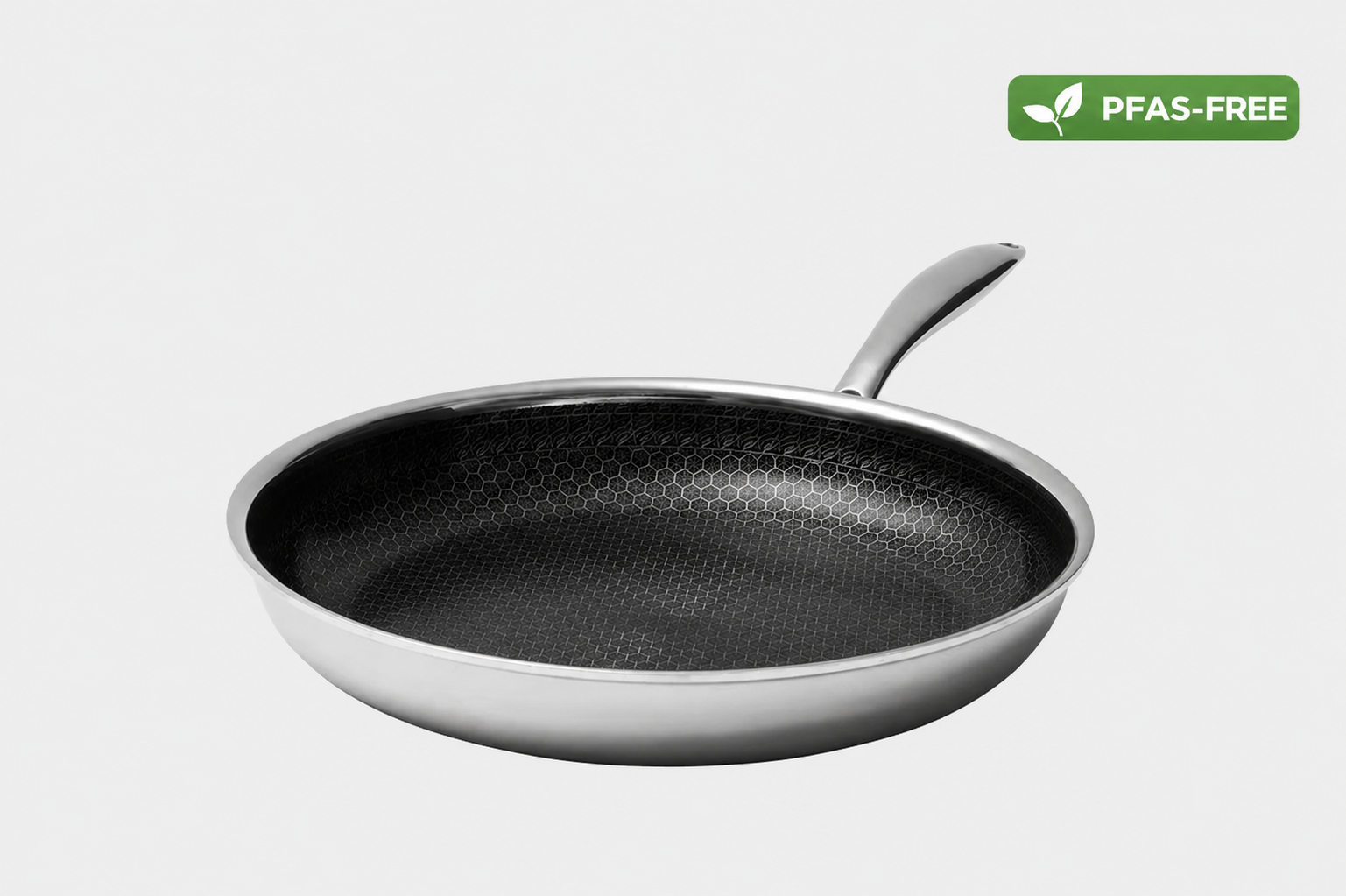 Hybrid Stainless Steel Frying Pan - PFAS & PTFE-Free Non-Stick Frying Pan