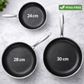 Hybrid Stainless Steel Frying Pan - PFAS & PTFE-Free Non-Stick Frying Pan