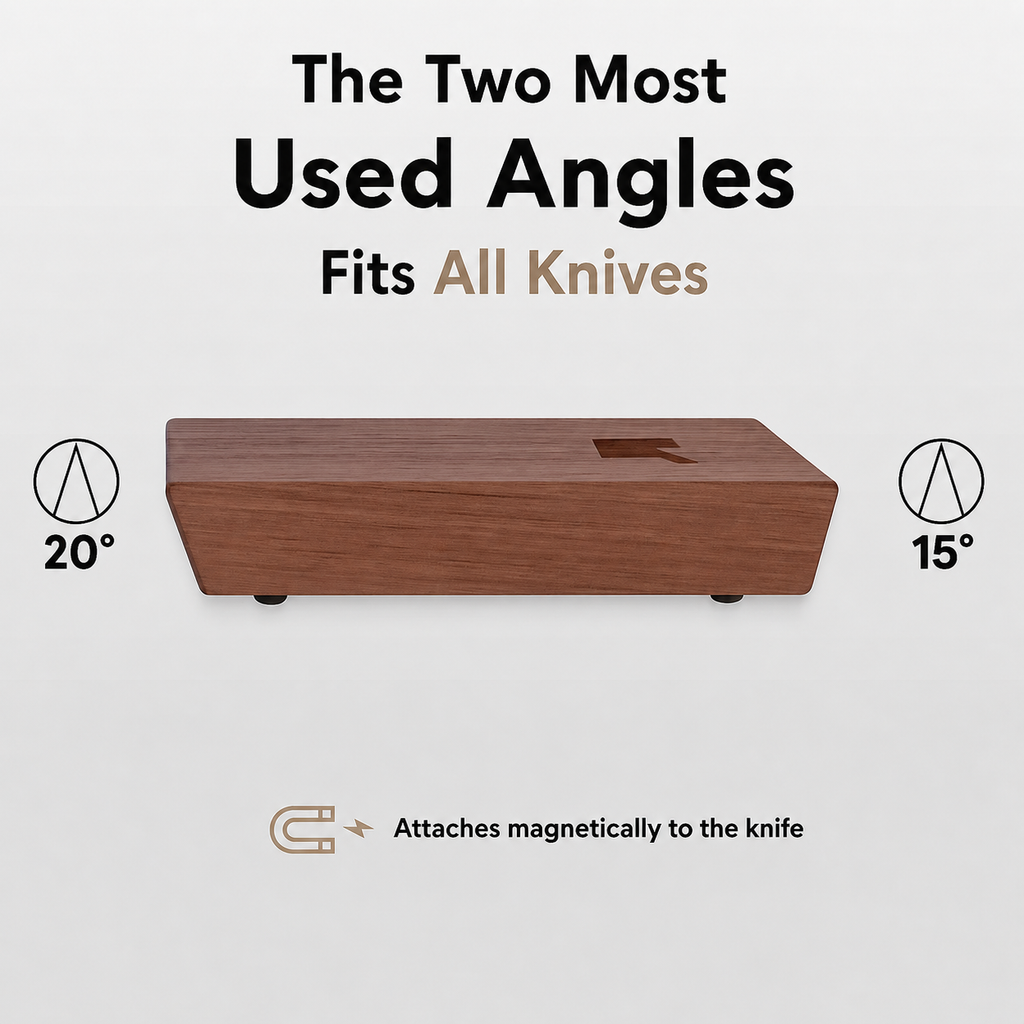 Magnetic Rolling Knife Sharpener – Professional Knife Sharpener with 15° & 20° Angle Guide