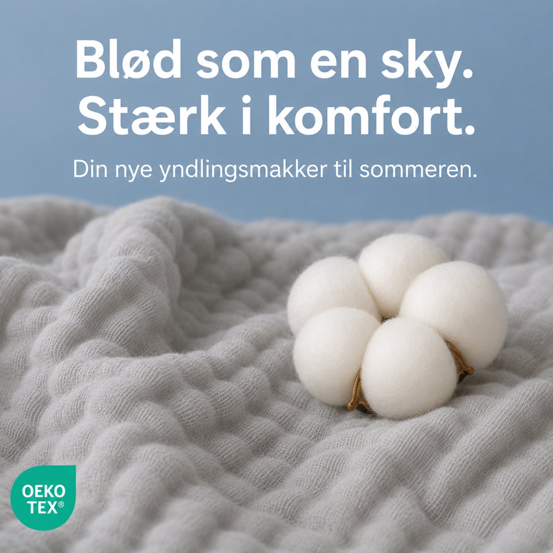 Blød Musselin Bomuldstæppe – Åndbart & Komfortabelt Tæppe i 100% Bomuld
