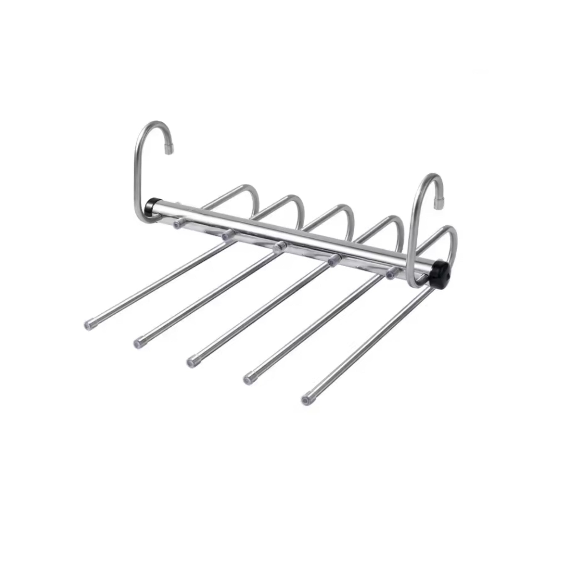 Space-Saving Trouser Hanger – Foldable Stainless Steel Pants Hanger with 5 or 9 Tiers