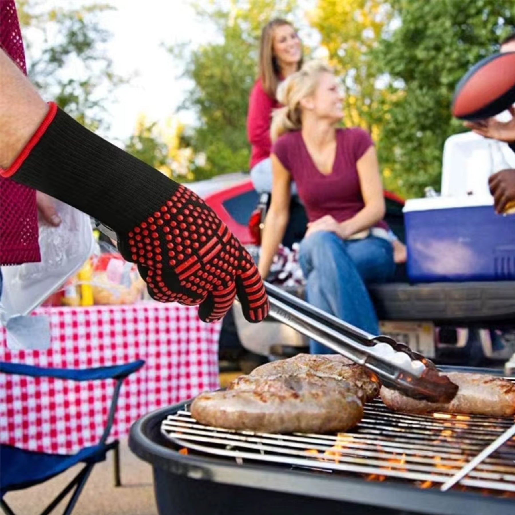 Heat-Resistant Silicone Grill Gloves – BBQ Gloves for Grill, Oven & Cooking