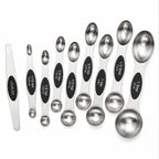 Stainless Steel Measuring Spoon Set – 9-Piece Magnetic Double-Sided Measuring Spoons for Baking & Cooking