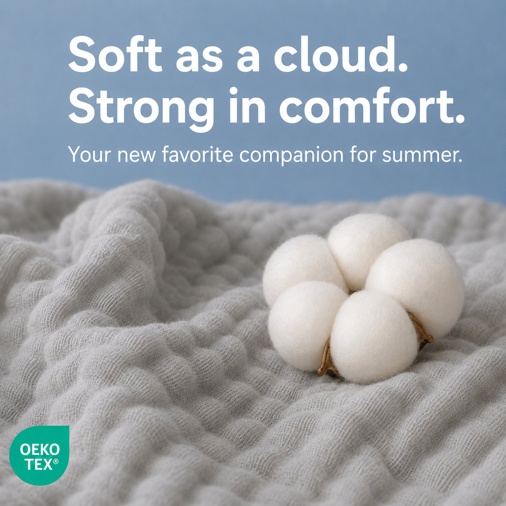 Soft Muslin Cotton Blanket – Breathable & Comfortable 100% Cotton Throw Blanket