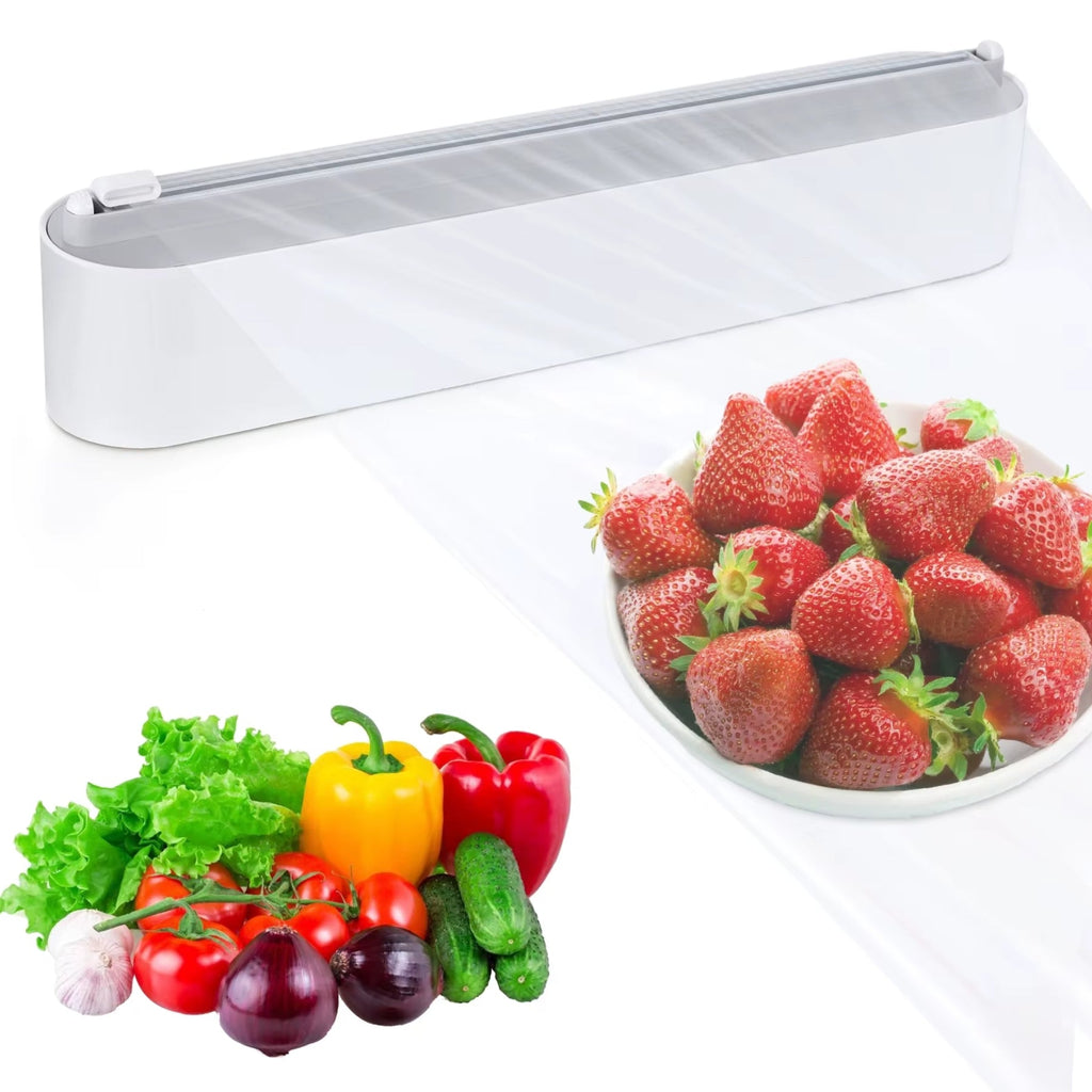 Magnetic Foil & Wrap Dispenser with Cutter – For Plastic Wrap, Aluminium Foil & Baking Paper