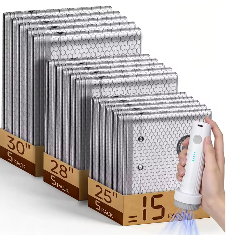 Vacuum Storage Bags with Electric Air Pump – Space-Saving Storage Bags for Clothes, Duvets & Wardrobe